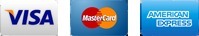 We accept Visa, Masterdard, and American Express